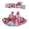 For 17cm Labubus Doll Clothes Accessories Sweet Floral Dress With Headband