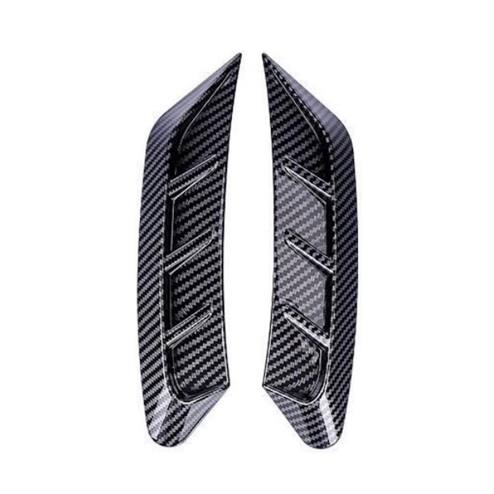 2pcs Carbon Fiber Car Headlight Eyebrow Decals Adhesive Side Wind Blade Stickers Fender Tail Light Wrap Automotive Body Trim