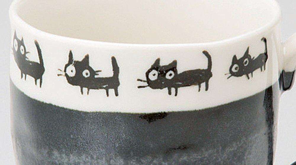 Soho Kiln Mug, Black Cat, Black, 8.4×9cm (350cc), 759-07-673