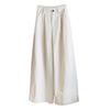 Retro Elastic High-waisted Washed Cotton Wide-leg Pants Women's Spring and Autumn Small Loose and Thin Casual Straight-leg Pants