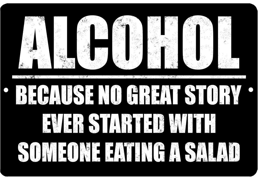 I Told Myself I Should Stop Drinking Joke Funny Tin Metal Tin Sign 12x8 Inch Wall Art Home Decor Man Cave Bar Cafe Restaurant