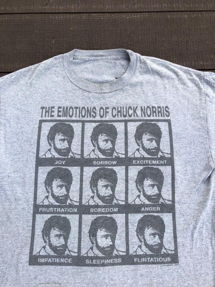 Vintage The Many Emotions of Chuck Norris Shirt PNA_371 XL