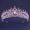 Baroque Red Green Blue Crystal Water Drop Tiara Crown Rhinestone Pageant Diadem Headpiece Bride Wedding & Prom Queen Crown
