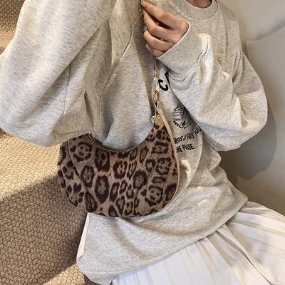 Crescent Armpit Bag Trendy New Women's Leisure 2025 Korean Version of Foreign Style Leopard Print Personality Temperament Hand Carry Shoulder Bag
