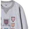 Uniqlo Jw Anderson Collaboration Fw23 Round Neck Drop Shoulder Long Sleeve Pullover Sweatshirt Men sweatshirt Gray 462934-03