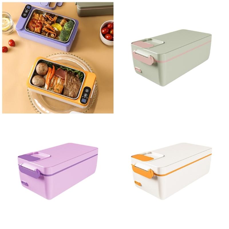 Practical Lunch Box 3200mAh Food Box Self Warming Food Storage Box 304Stainless Steel Texture for Various Setting