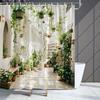 1pc Shower Curtain - Indoor Garden with Hanging Plants and Staircase Design for a Natural Bathroom Waterproof