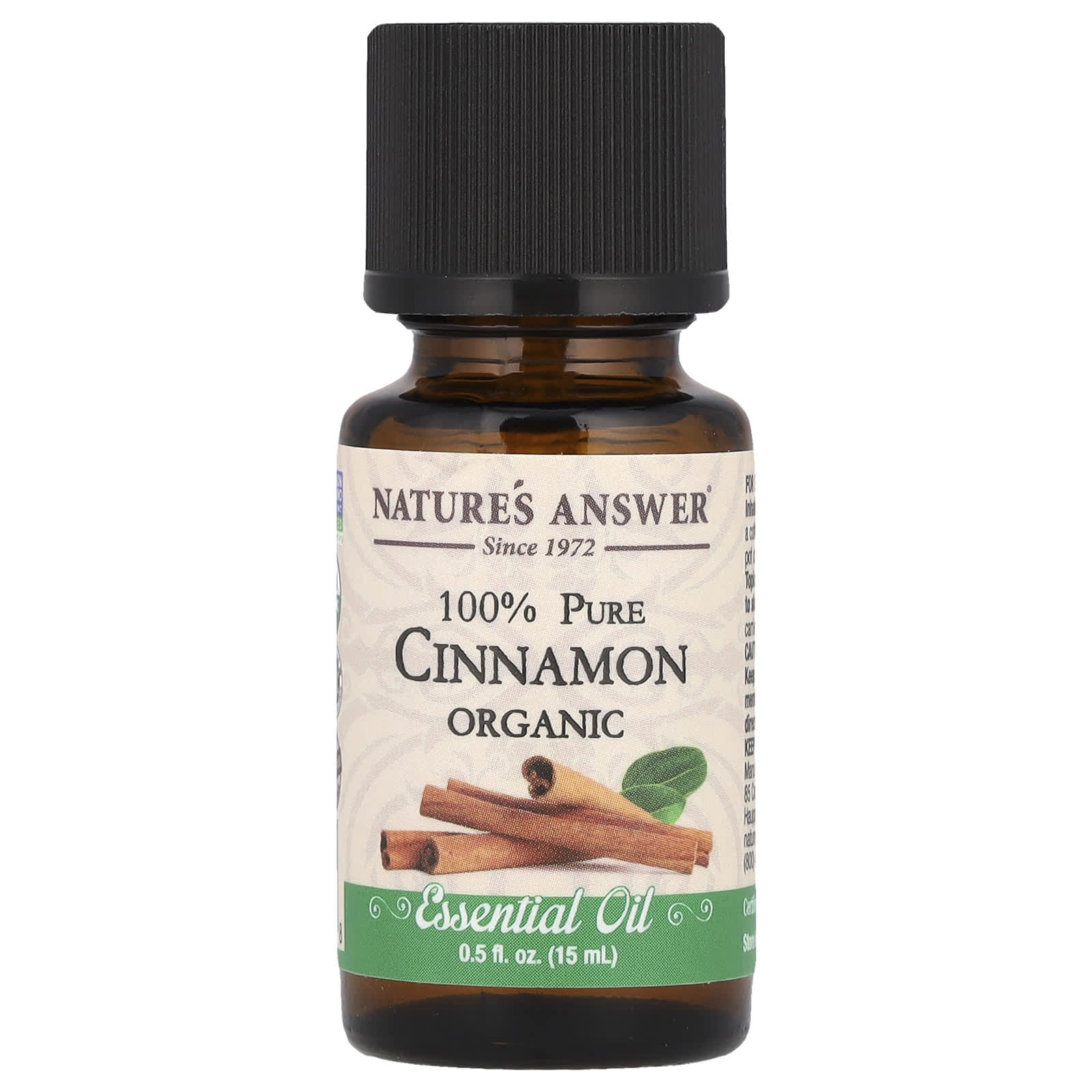 

Nature S Answer, 100% Pure Organic Essential Oil, Cinnamon, 15 Ml (0.5 Fl Oz)