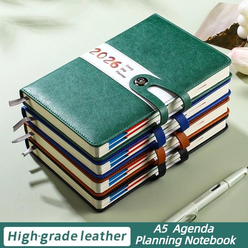 English A5  Agenda Planning Notebook Wear-resistant Office Work Planner  Stationery