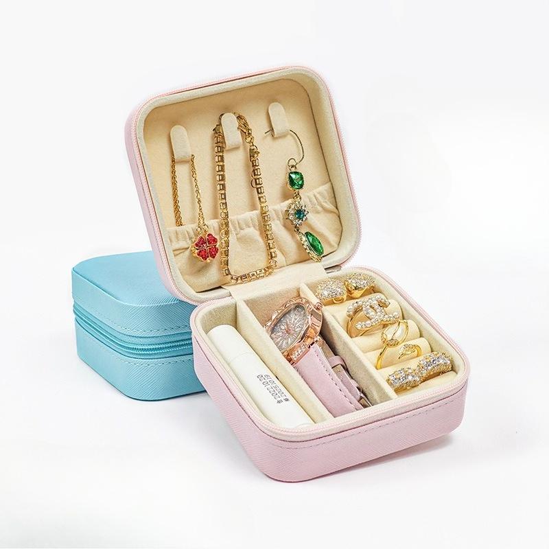 Portable Jewelry Box European Princess Travel Korean Hand Jewelry Jewelry Bag Earrings Ring Small Storage Box