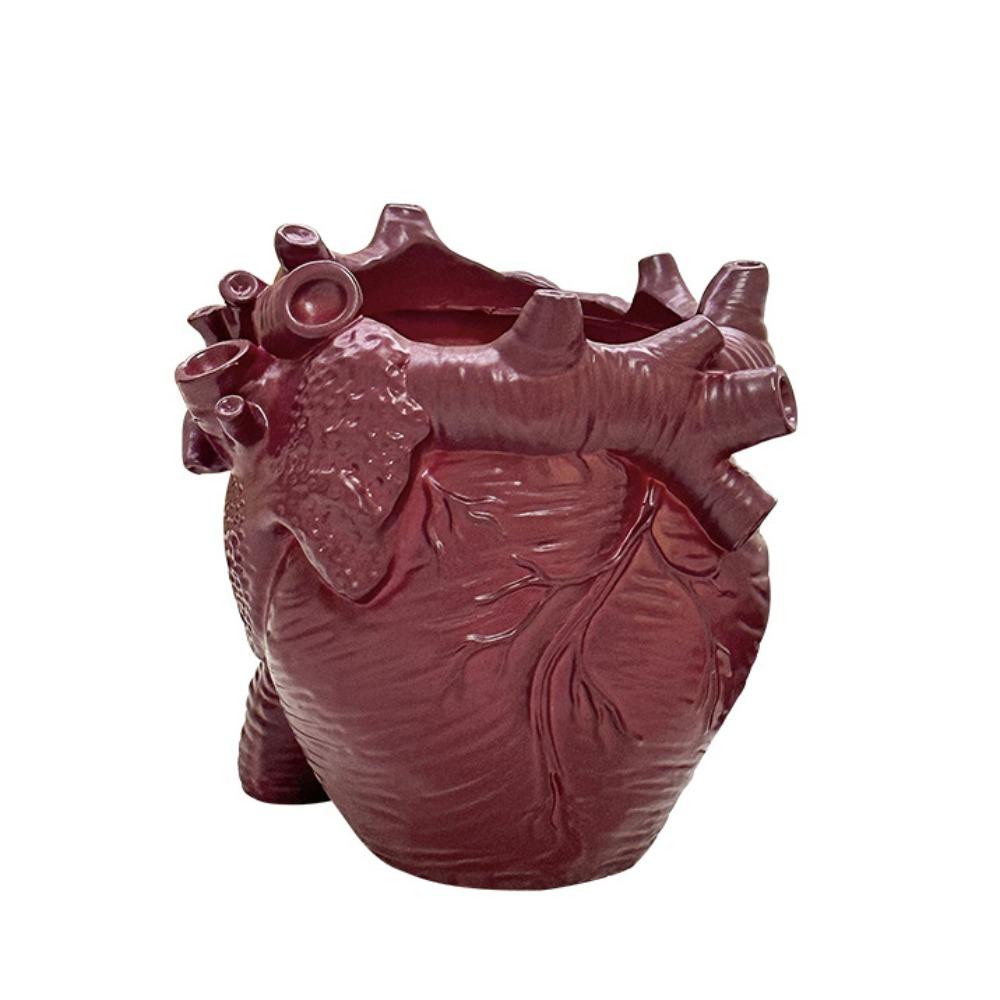 

Сердце Дизайн Сердце Искусство Подставка для ручек Виниловый настольный держатель для карандашей Товары для домашнего искусства темно-красного