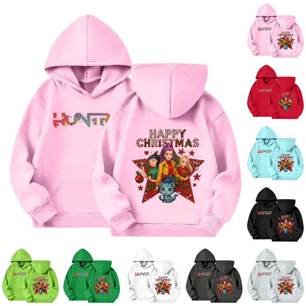 Children's Long-sleeved Loose Pullover Letter-printed Hooded Sweatshirt
