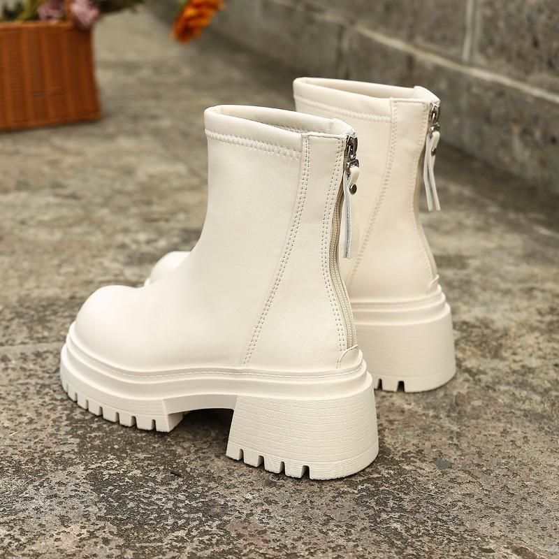 Martin boots women's winter new small heightened thick-soled large-size fashionable velvet warm short boots