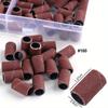 210pcs Nail Sanding Cap Bands 80''/120''/180 Sander Nail Drill Bits Remove Gel Polish Milling Cutter For Manicure Machine GL1990