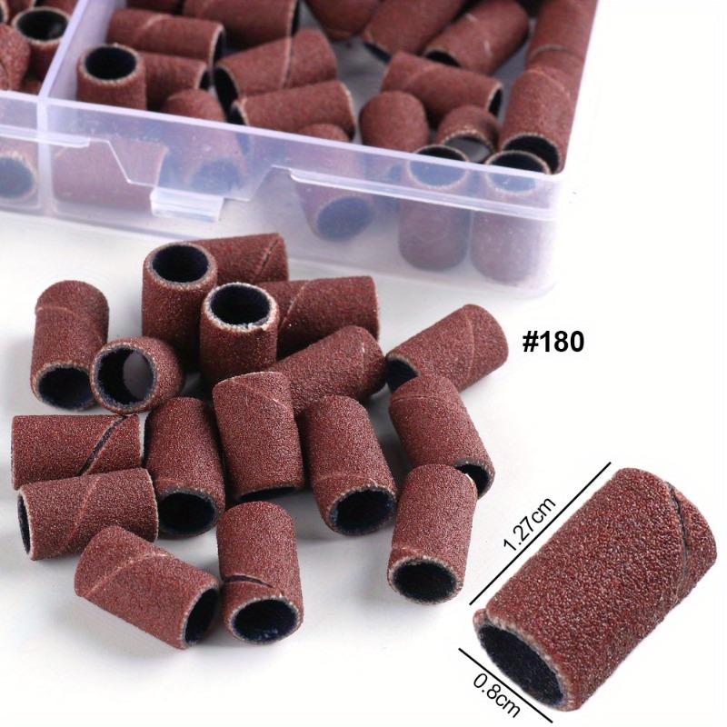 210pcs Nail Sanding Cap Bands 80''/120''/180 Sander Nail Drill Bits Remove Gel Polish Milling Cutter For Manicure Machine GL1990