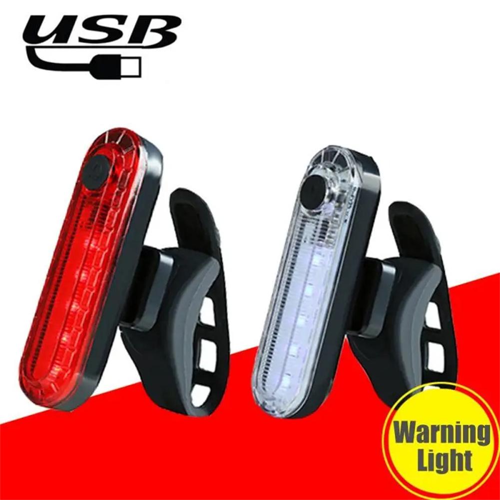 Bike Tail Light Rechargeable Rear Bike Light Night Riding Back Bicycle Taillights