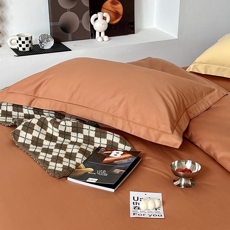 Five-Star Hotel Quality 100% Xinjiang Long-Staple Cotton Solid Color Pillowcase Set (Pair)