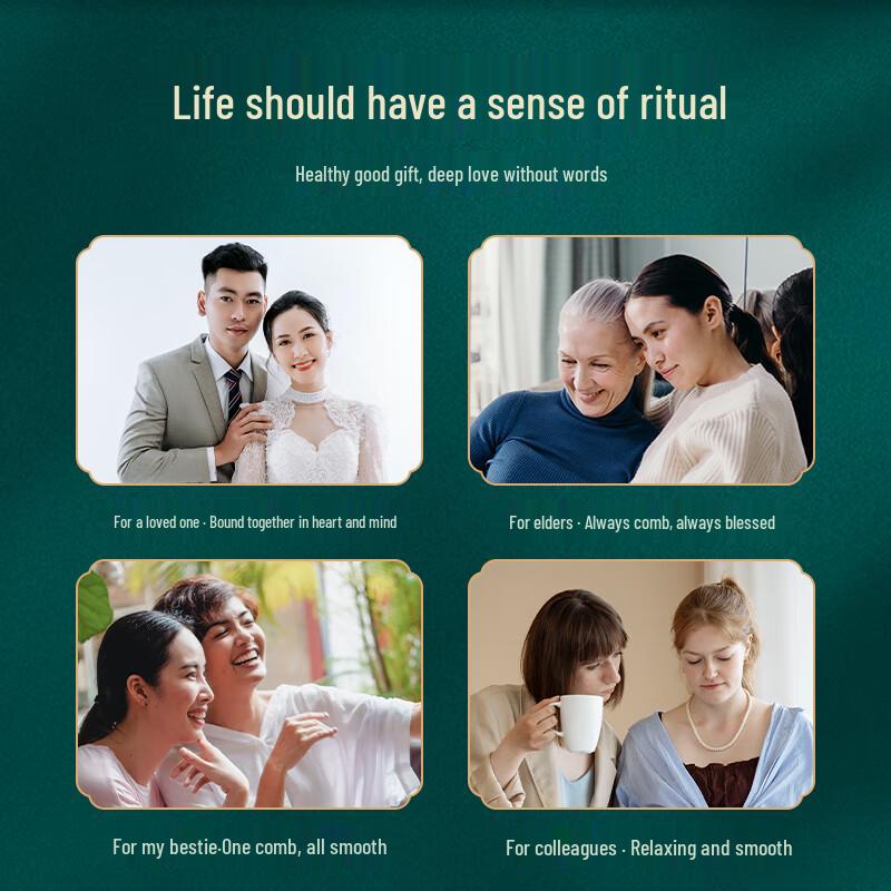 Natural Ox Horn Comb Gift Set