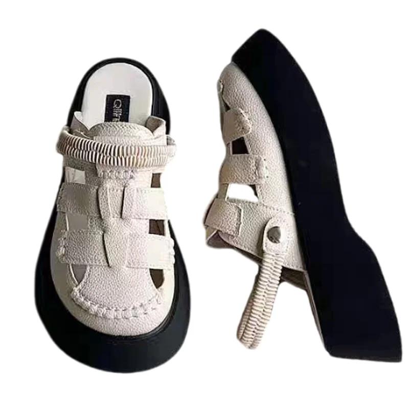 Fashion Flats Women Sandals Platform Casual Fashion Shoes Weave Slingback Woman Slippers 2025 Summer Cozy Beach Designer Women’s Shoes