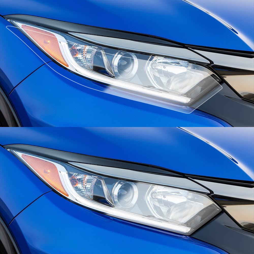 Smoke Black Car Headlight Protective Film for Honda HR-V/Vezel TPU PPF Pre Cut Anti-Scratch Vinyl Wrap Kit High-Gloss Film