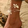 Elegant Temperament Adjustable Floral Anklet for Women Fashion Summer Vocation Pattern Foot Chain  Parties