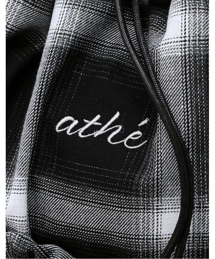 Athe Vanessabruno [Ruban] Black Check Ribbon Backpack And Shoulder Bag S Aaba6E915Bk