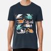 Origami Dragon Friends // Oxford Navy Blue B S To 5XL Made In the AU/USA T-Shirt