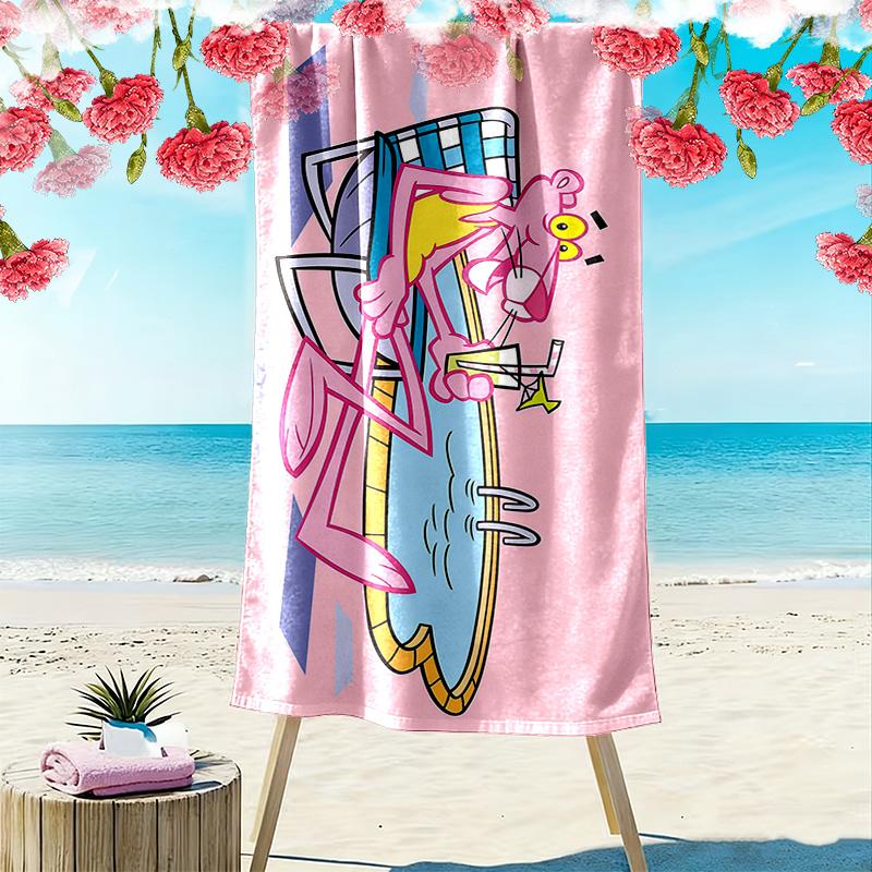 The Pink Panther2 Print Beach Towel, Large Soft Quick Dry Towel for Beach Camping Swimming