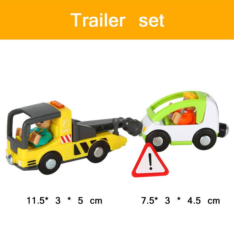 Fire Truck Magnetic Train Car Ambulance Police Car Toy Fit Brio Wooden Train Track Railway Toys For Children