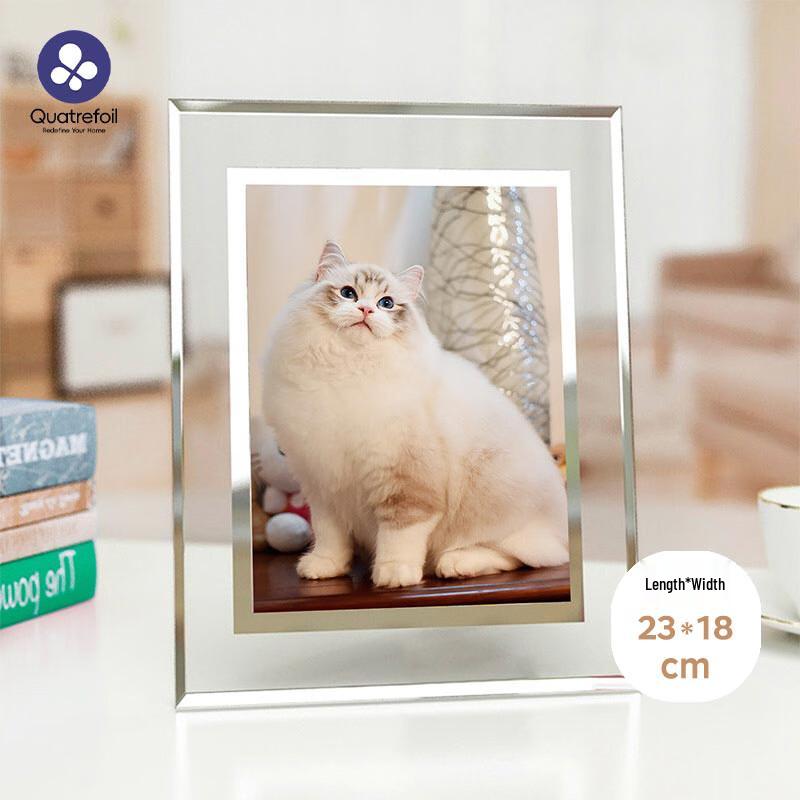 Quatrefoil Glass Photo Frame