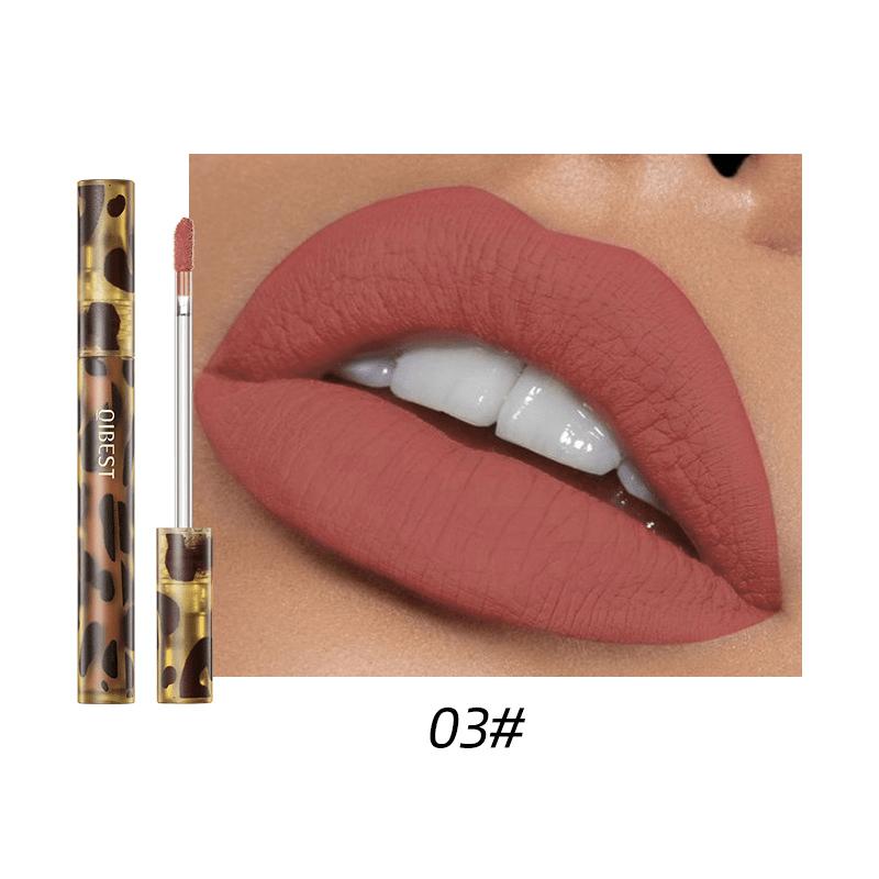 Matte Velvet Misted Leopard Lip Glaze Is Easy To Apply Color, Does Not Stain The Cup, Does Not Fade