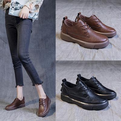 2024 Wiosna i Jesień Nowe Vintage Buty Damskie Płaskie Duże Pojedyncze Buty Studenci Mogą Nosić Brytyjski Styl Ręcznie Robione Pojedyncze Buty