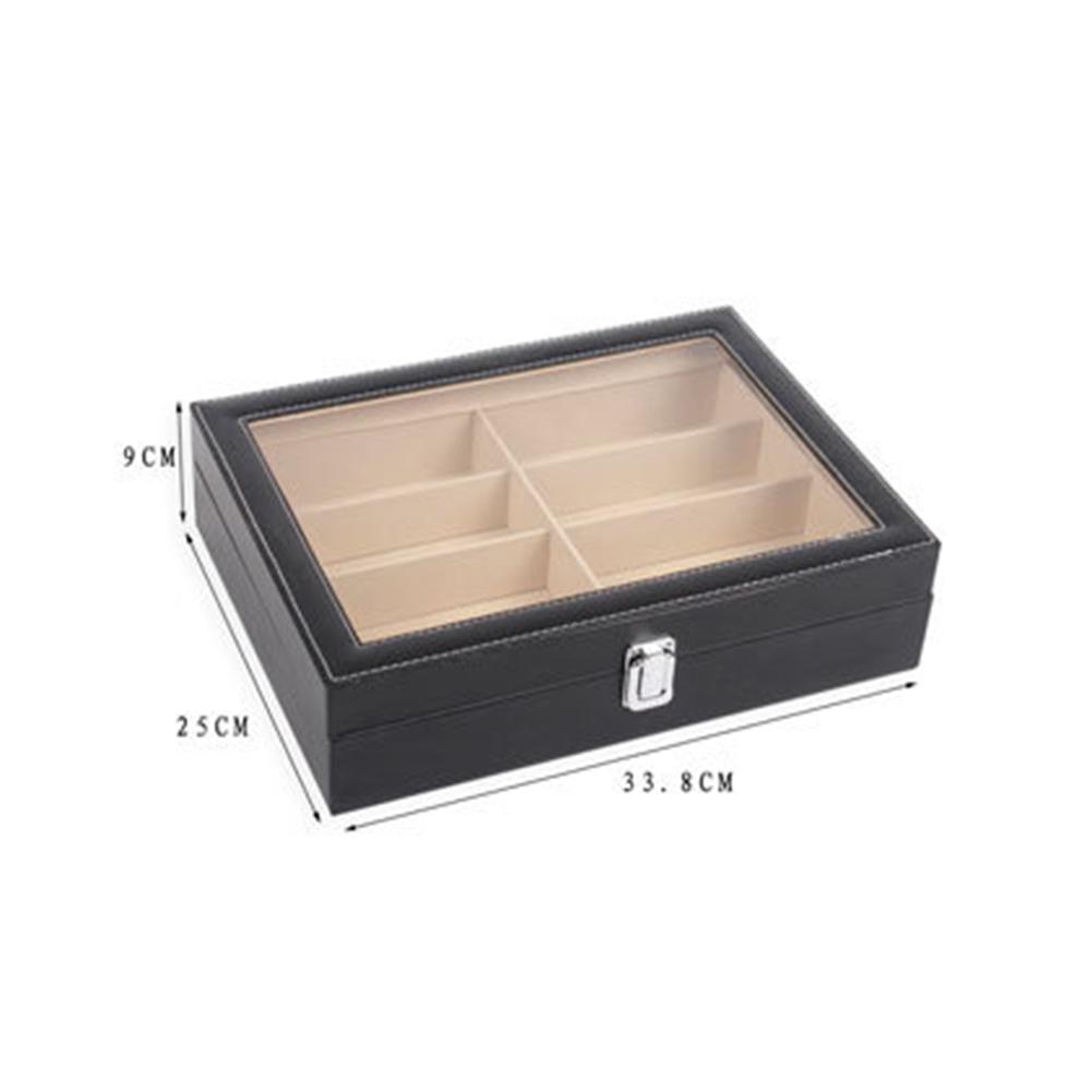 8-Grid Eye Glasses Case Eyewear Sunglasses Display Storage Box Holder Organizer Glasses Container with Clear Lid