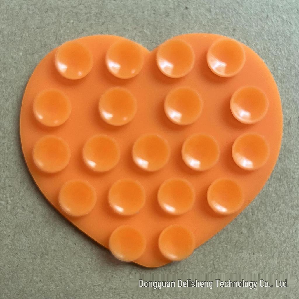Heart-Shaped Multifunctional Silicone Suction Cup Phone Stand
