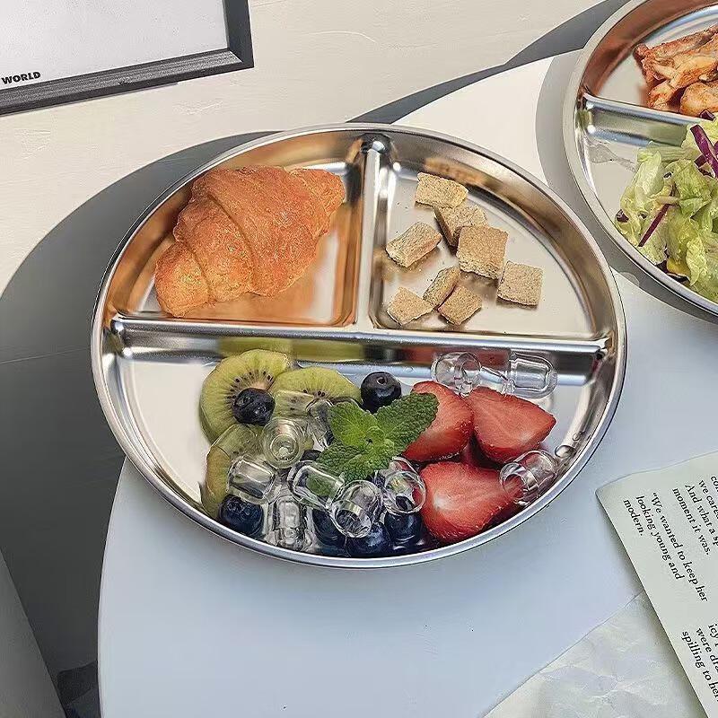 

304 Stainless Steel Divided Lunch Plate
