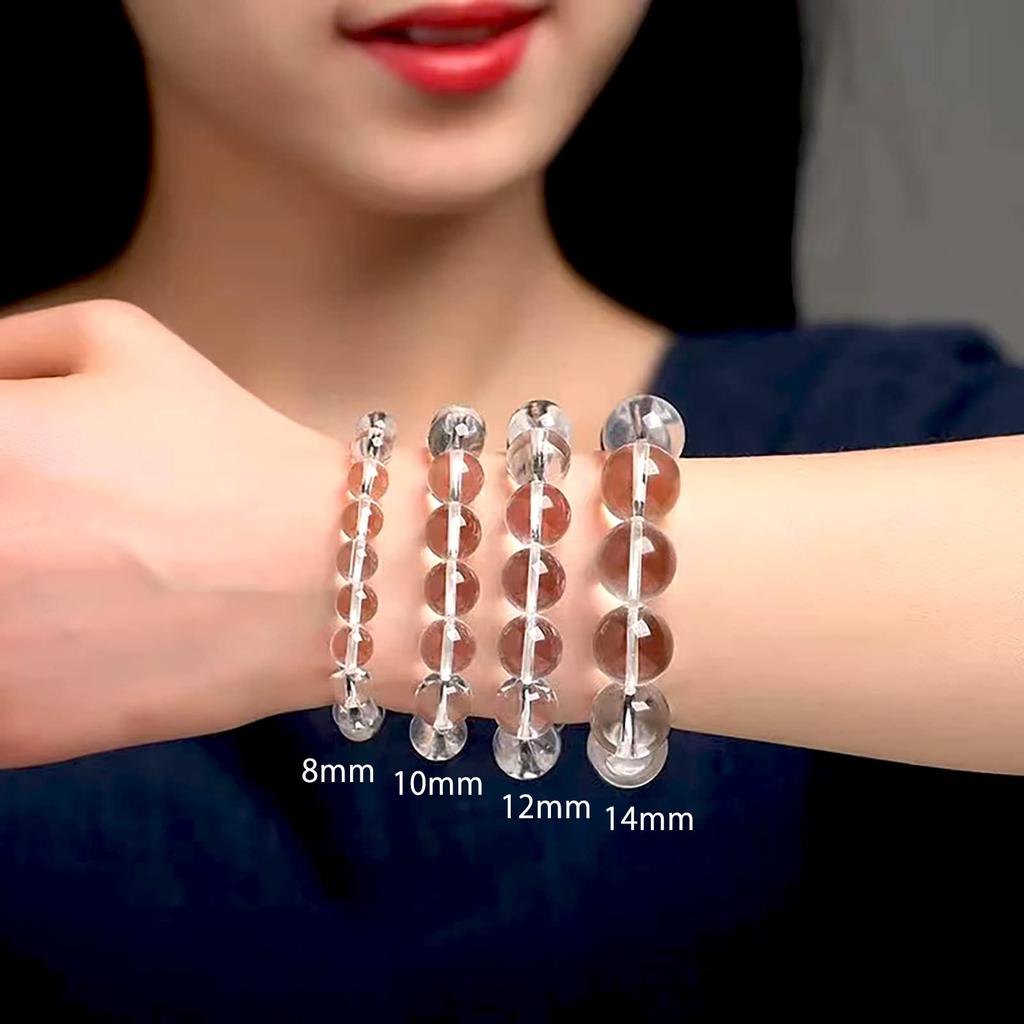 Carefully Selected Natural Quartz Crystal Bracelet with a Completely Transparent Eye Crystal April Enhances Creativity and Brings Good and Brings Good