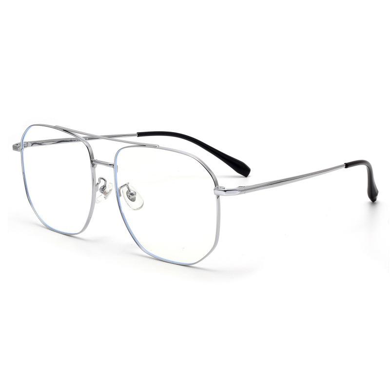 Ultralight Gold Double Bridge Men's Eyeglass Frame - Extra Large, Slimming Fit for Prescription Lenses