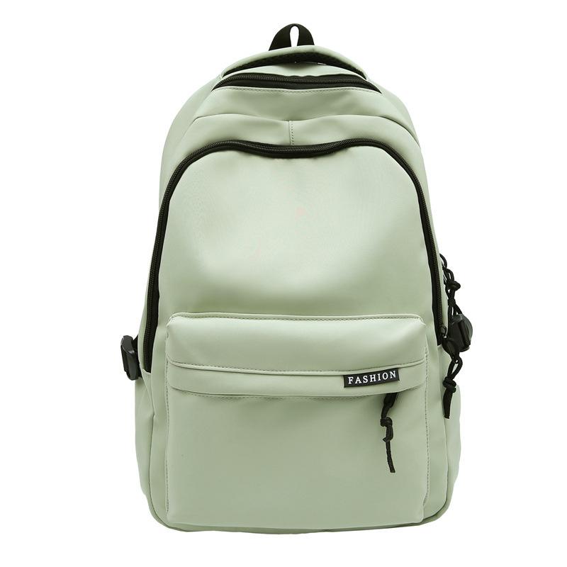 Korean-style Solid-color, Fresh and Clean Backpack for High School Students, A Campus Instagram Style, A Simple Forest-themed Backpack for Girls