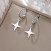Classic Star And Moon Earrings Set With Starburst Cone Drop Dangle Earrings For Women Fashion Jewelry