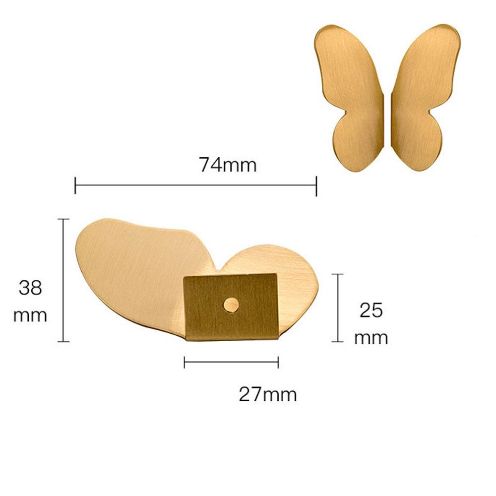 Wardrobe Gold Color Cabinet Pulls Pull Handle Butterfly Door Knob Furniture Hardware Drawer Handles