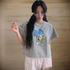 New Arrivals Open Run Women CharacTer Design CuT Cropped ShorT Sleeve T shirT