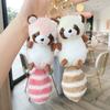 Plush Raccoon Keychain Hanging Ornament Lovely Pendants Keys Holder Backpack Handbag Charm Fashion Jewelry for Women