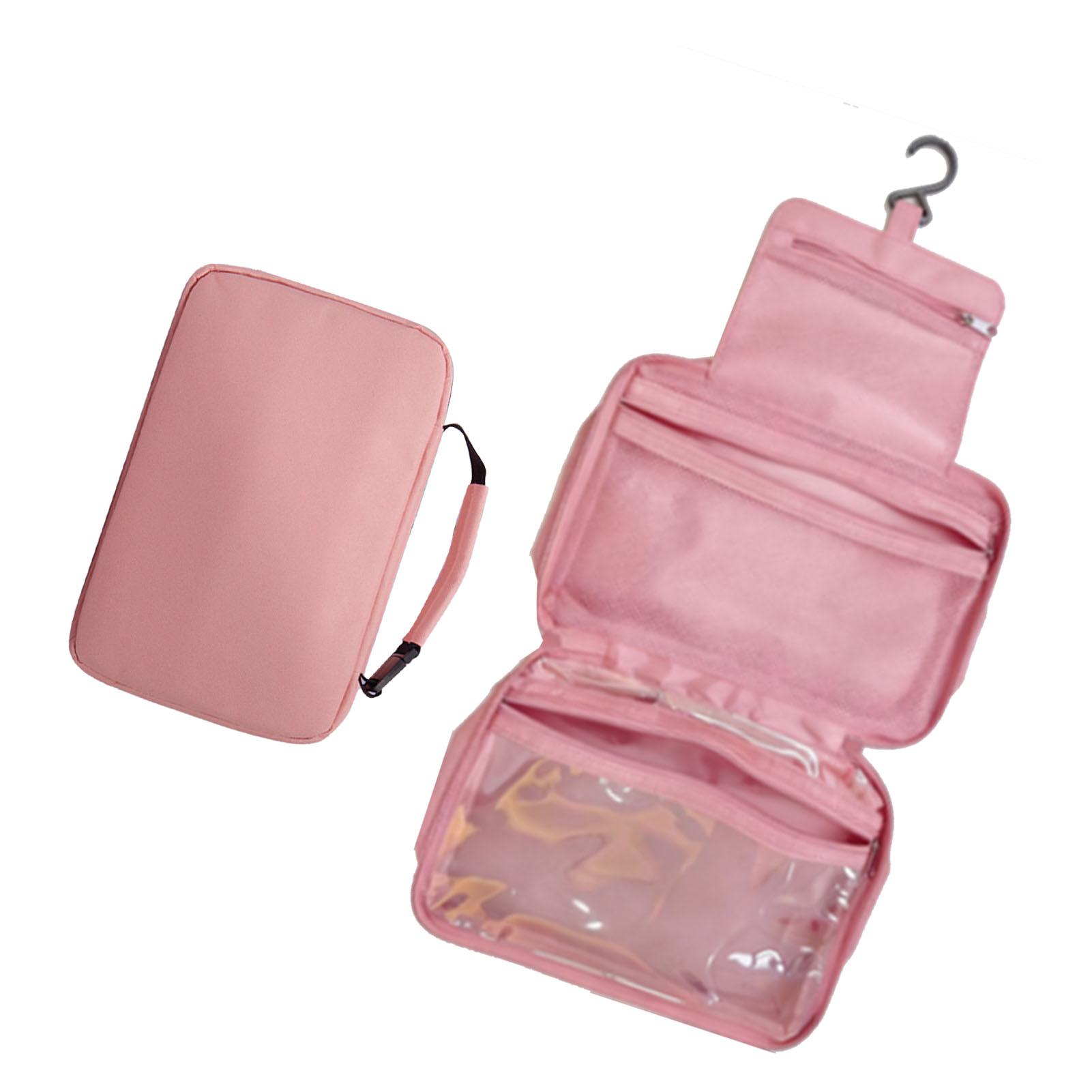 Travel Toiletry Bag Portable Hanging Makeup Cosmetic Bag Dry Wet Separation Multifunctional Oxford Fabric Foldable