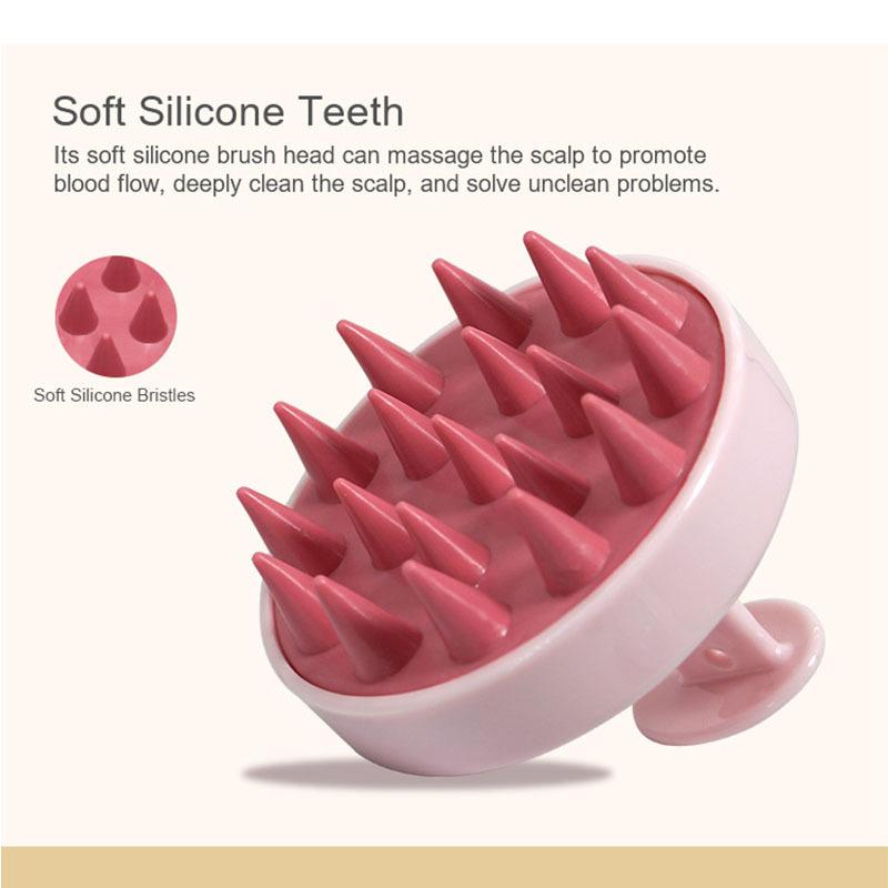 Hair Washing Comb with Handle, Soft Rubber Hair Washing and Massage Comb, Scalp Cleaning and Massage Brush, Hair Washing Brush