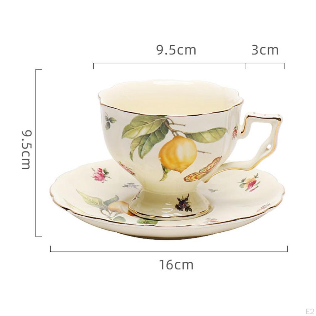 Tasse à café en céramique avec soucoupe Cappuccino Polyvalente Gadget unique Accessoires Décoration intérieure