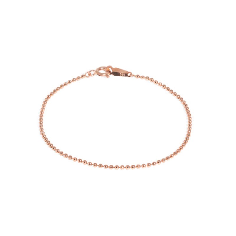 MAYBETOI 14k Basic Ball Chain Bracelet M