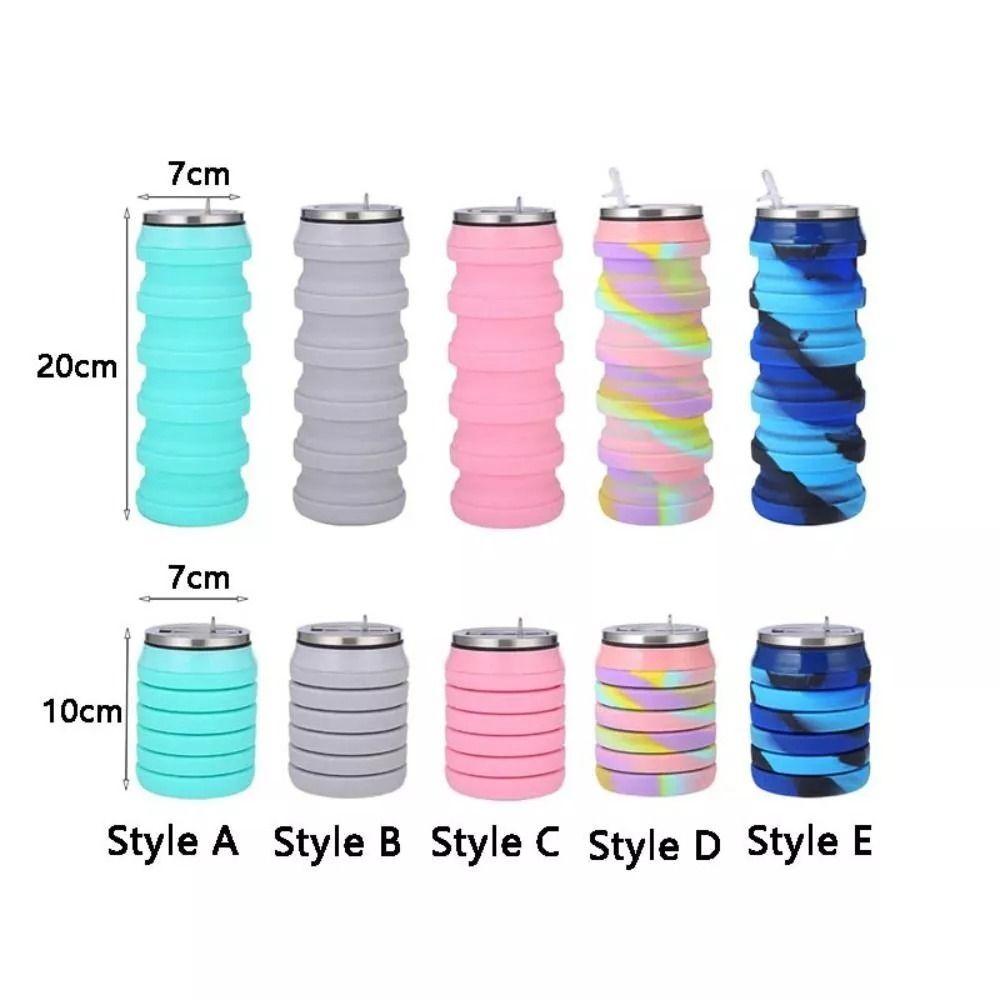 Silicone Collapsible Water Bottle Wear-resistant Sport Bottle New Folding Water Cup