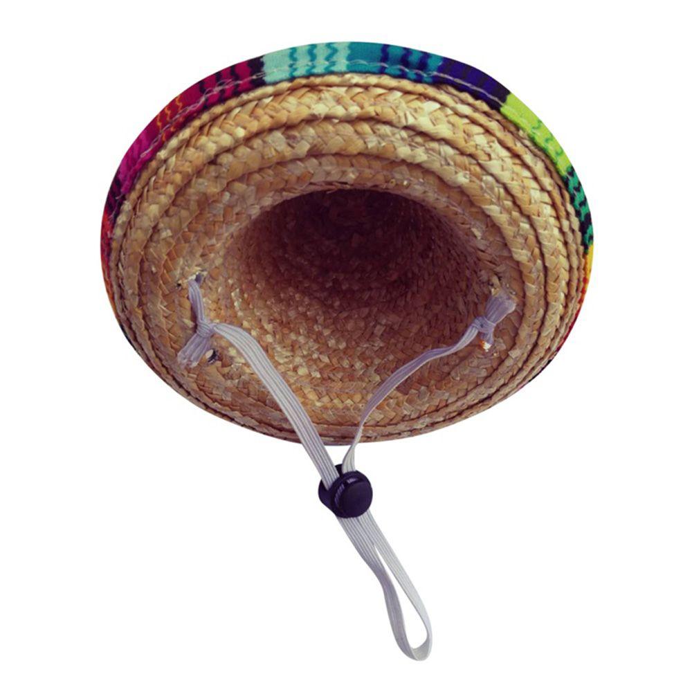 Mini Cute Straw Woven Costume Sun Hat For Dogs And Cats Dog Cap Pet Supplies Pet Hat Dog Headdress