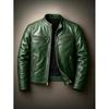 Men's European and American winter locomotive style men's leather jacket fashion slim jacket men's jacket thickened