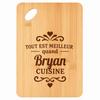 Planche À Découper / Plateau Apéro - PLANETEE - Meilleur Quand Bryan Cuisine - Bambou Naturel - 30x20x1 Cm - Trou 24 Mm
